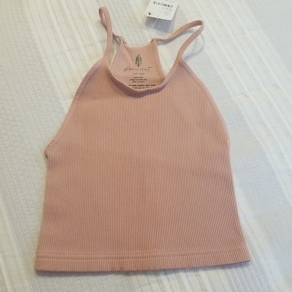 Free People Movement Cropped Run Tank Top in Soft Pink size XS=0-2 - Picture 11 of 15